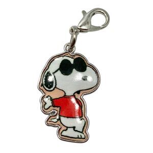 Joe Cool Peanuts Snoopy Clip On Charm Zipper Pull Purse Charm Signed Sunglasses